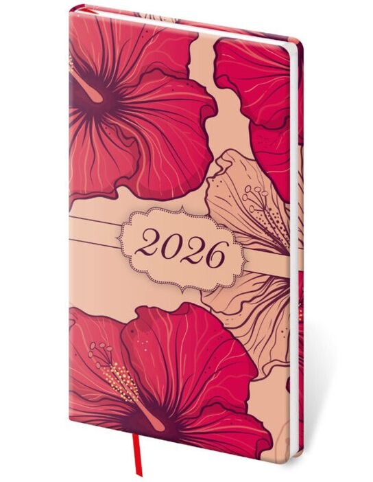 Kapesní diář 2026 Vario Lyra Hibiscus