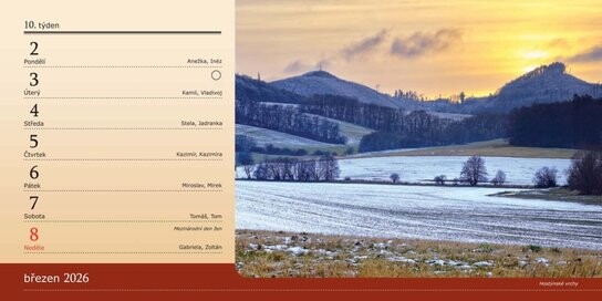 Beskydy 2026 - stolní kalendář