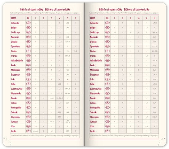 Kapesní diář Twill 2026 modro-zlatý