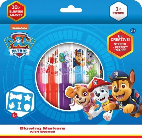 Foukací fixy 10+1 Tlapková patrola