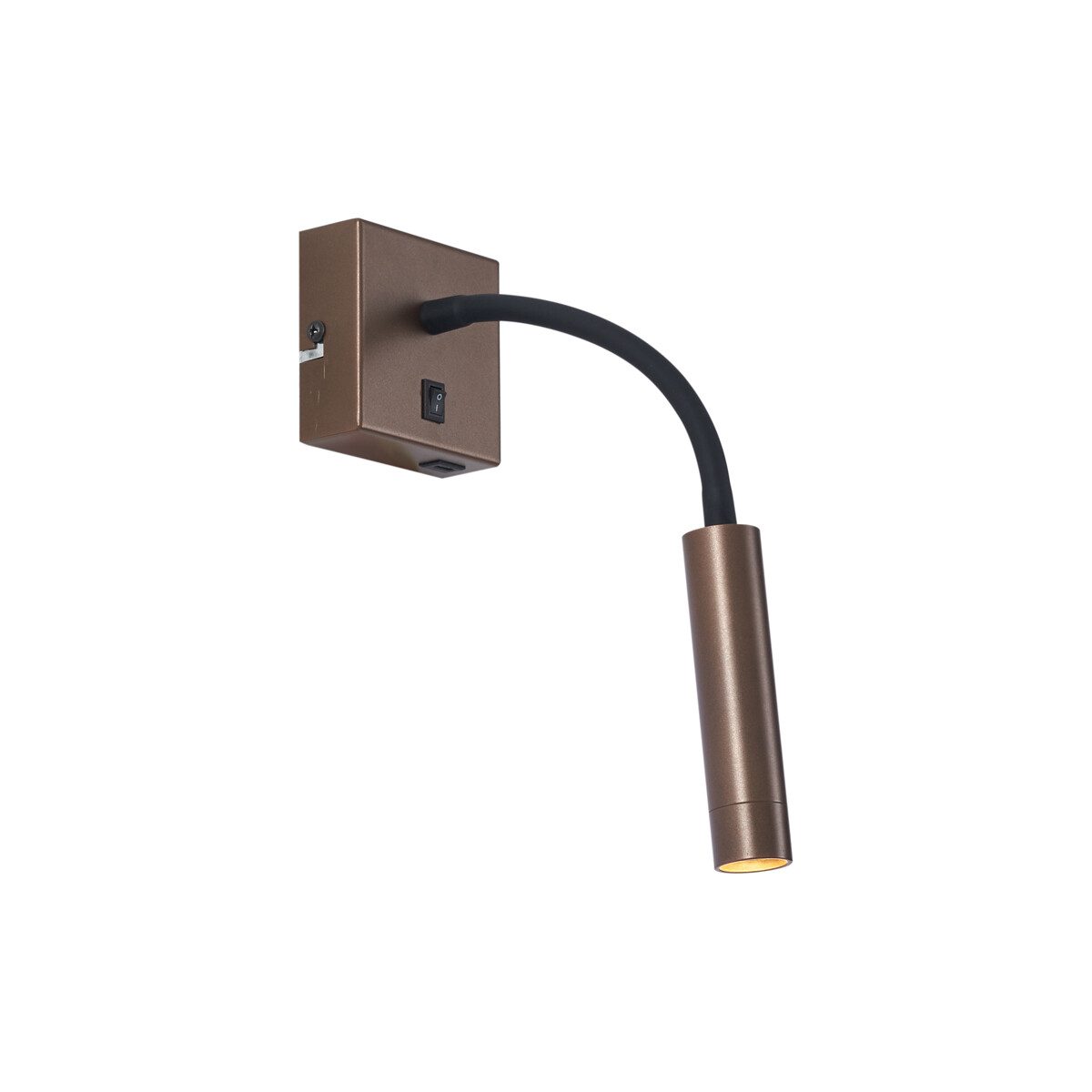 Moderní nástěnná lampa bronzová s USB-C - Gosna