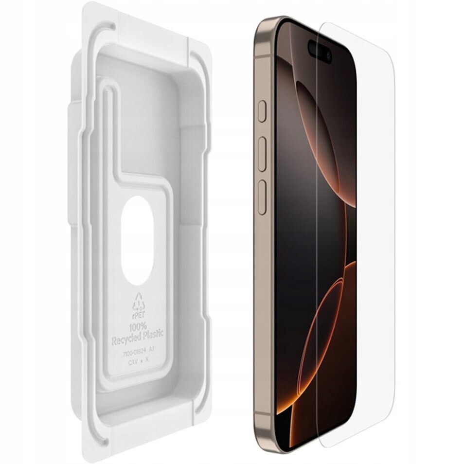 Belkin tvrzené sklo pro iPhone 16 Pro, UG2, s aplikačním rámečkem, pro pouzdro