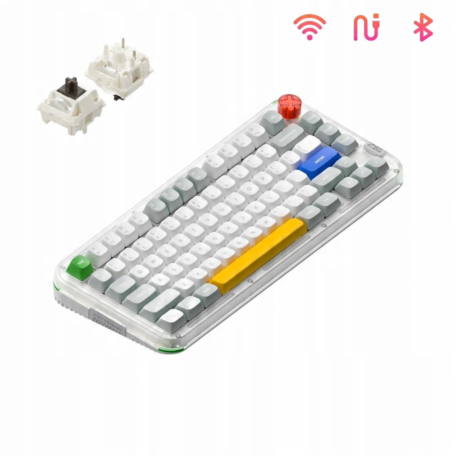 Nuphy Kick75 Bezdrátová mechanická klávesnice vysoká NuPhyIO hnědá