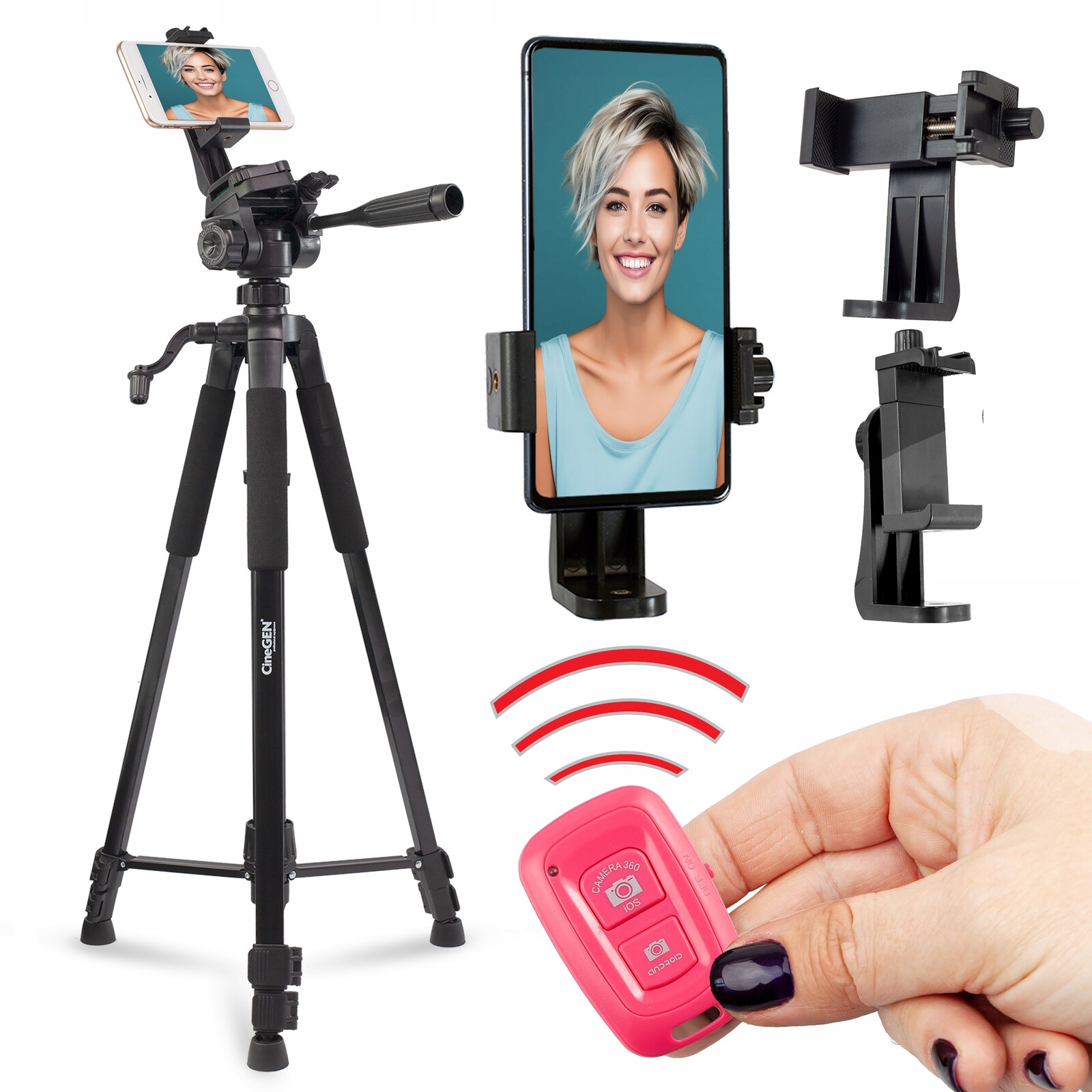 Fotografický stativ Tripod CG-2026 adaptér pro telefon Bt dálkové ovládání