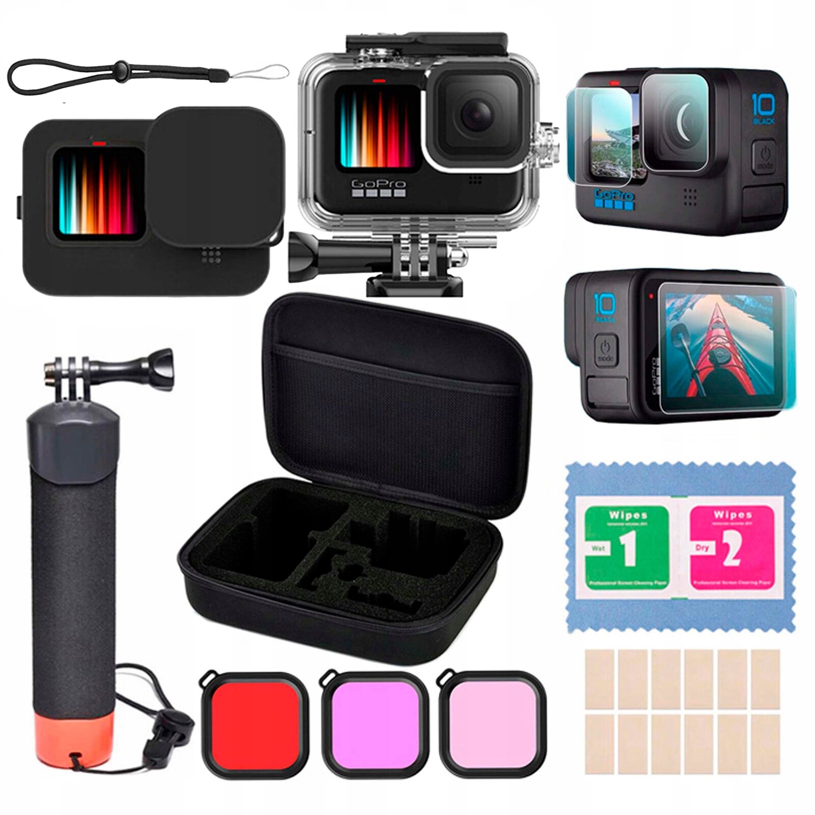 Sada příslušenství Pouzdro, Silikonové sklo Pouzdro Držák pro GoPro 12 11 10 9