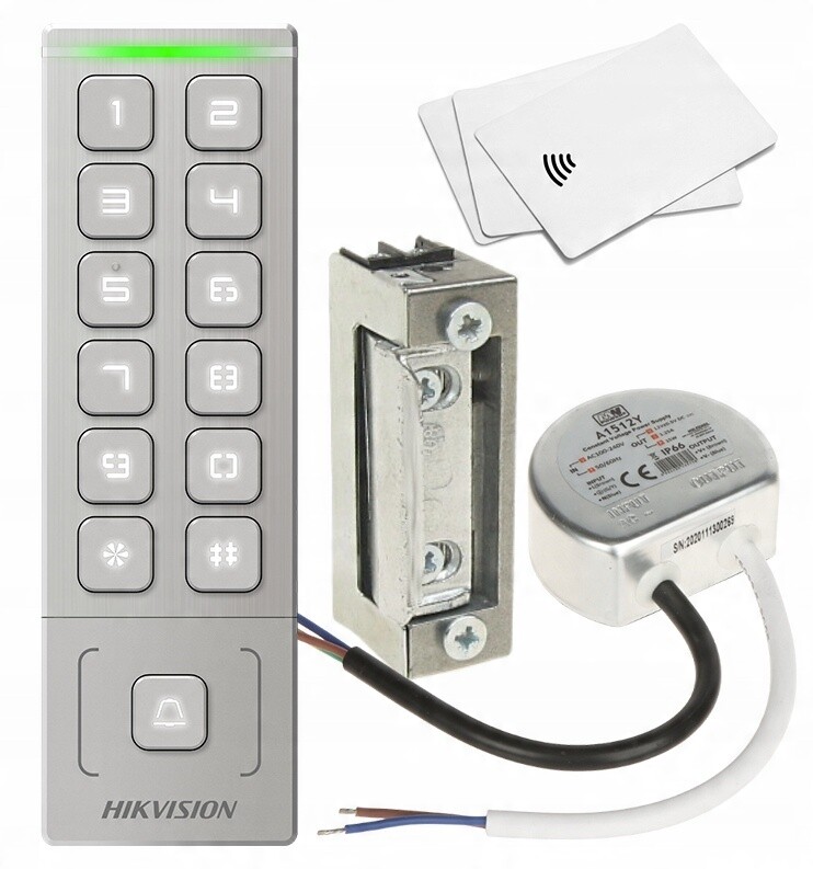 Sada Kontrola přístupu Zámek Hikvision DS-K1T809MWX WiFi Šifra Čtečka