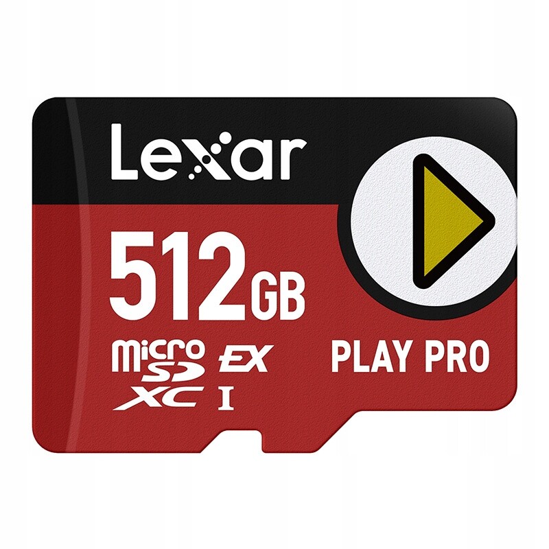 Lexar Paměťová karta Play Pro Microsd Express 7.1 512GB Rychlá V30 U3 A2