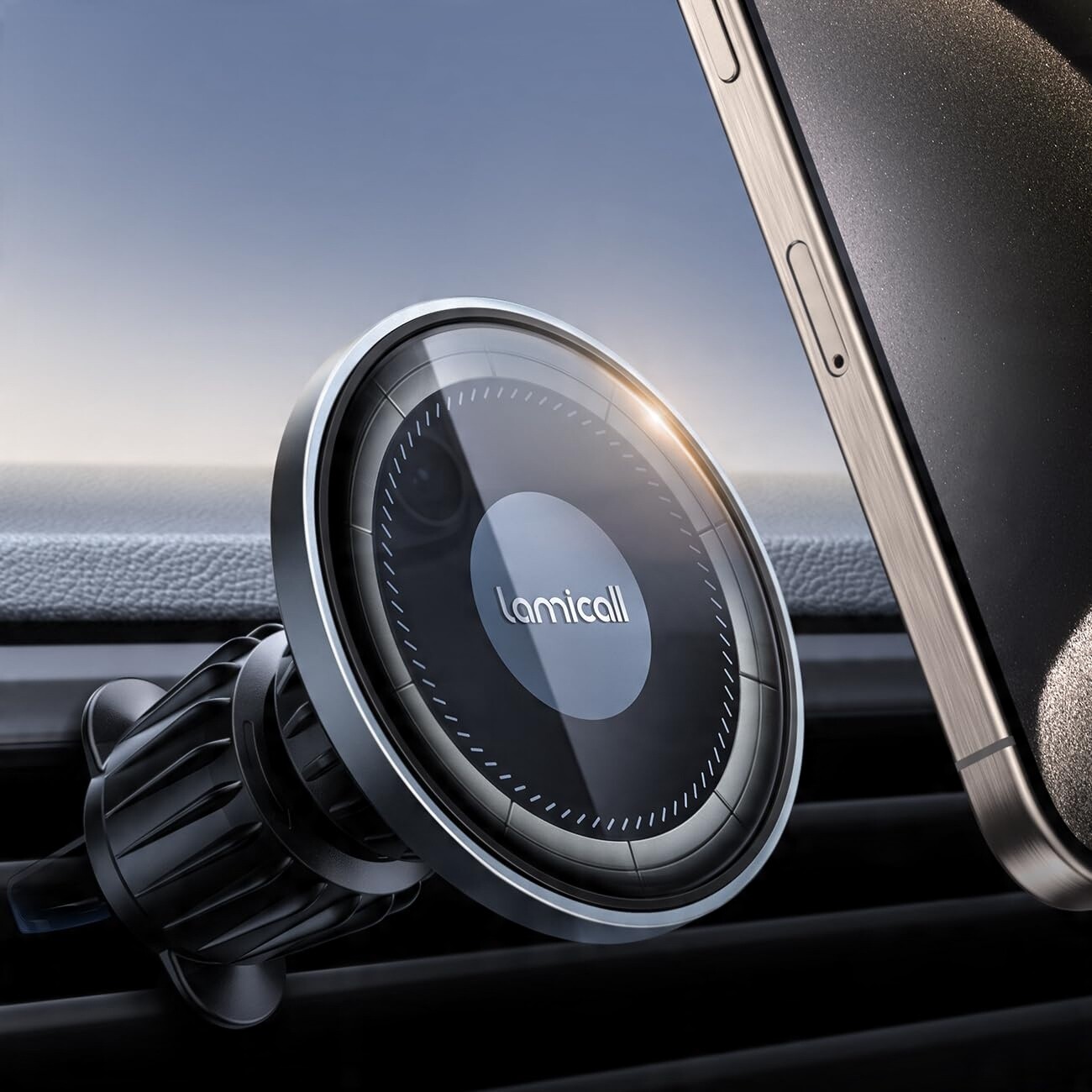 Lamicall Magnetický držák do auta MagSafe pro iPhone a chytré telefony