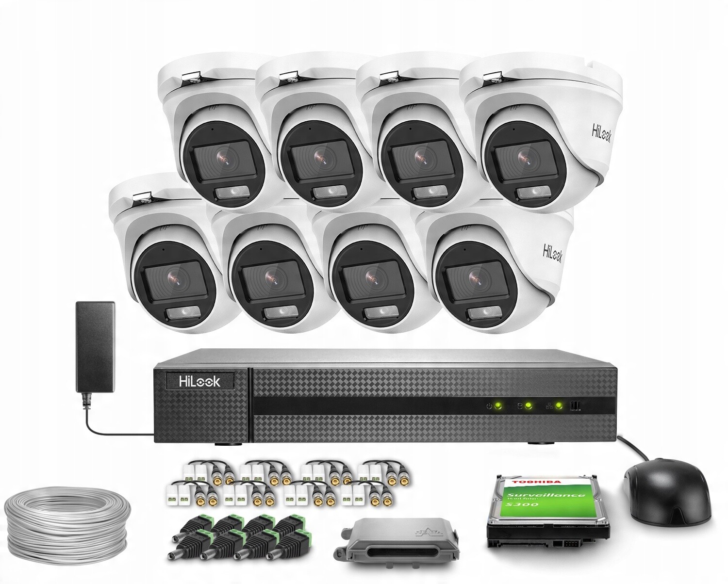 Sada pro monitorování Ahd 8x TVICAM-T2M-20DL 2MPx DVR-208Q-M1 HiLook