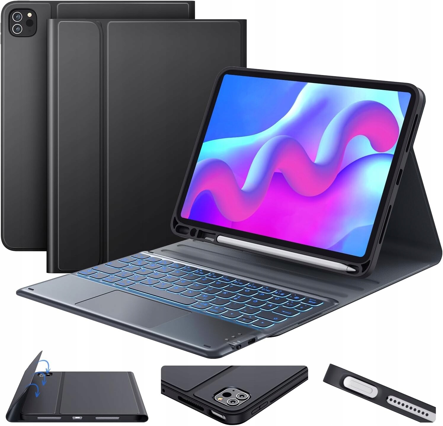 Earto Pouzdro pro iPad Air 11 palců 2024, iPad Air 11 Pro (M3/M2) Qwerty