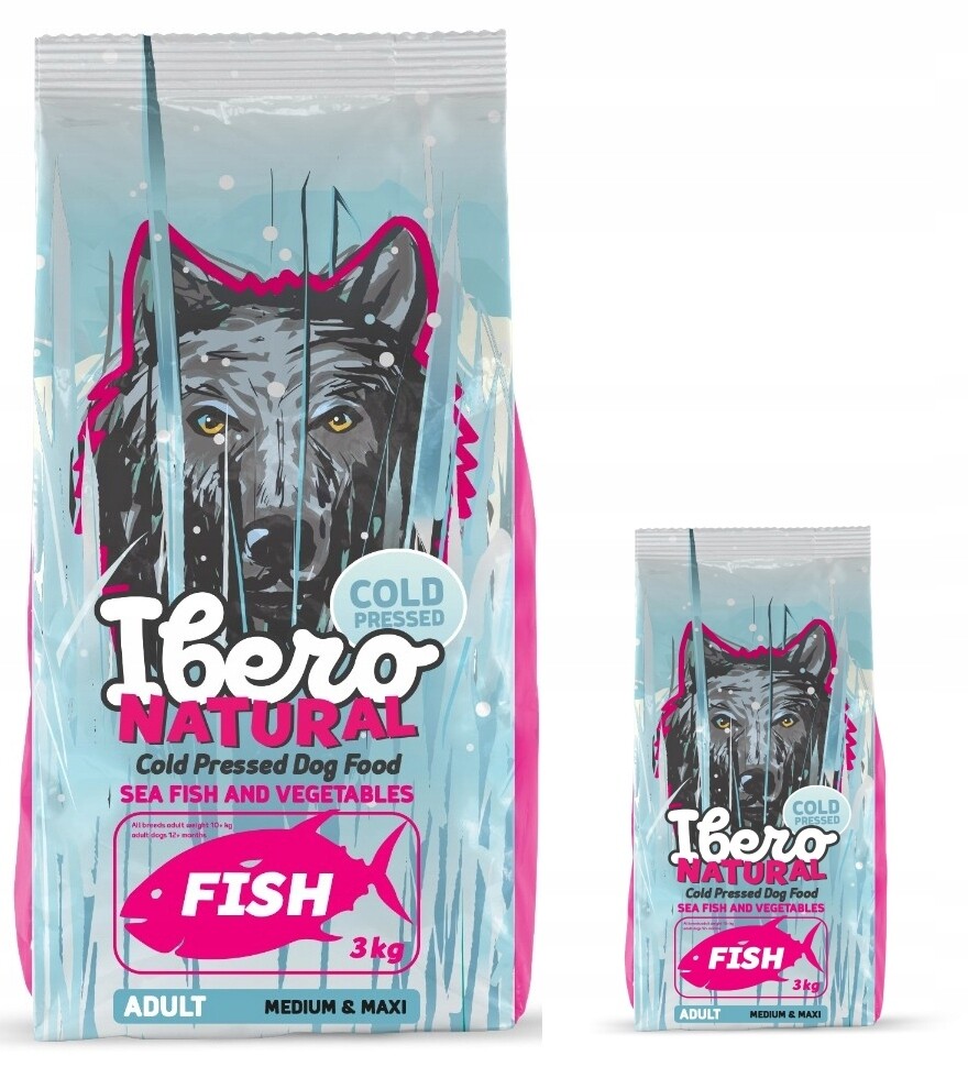 Ibero Cold Press Dog Adult Medium/Large Fish 12 kg 3 kg bonus