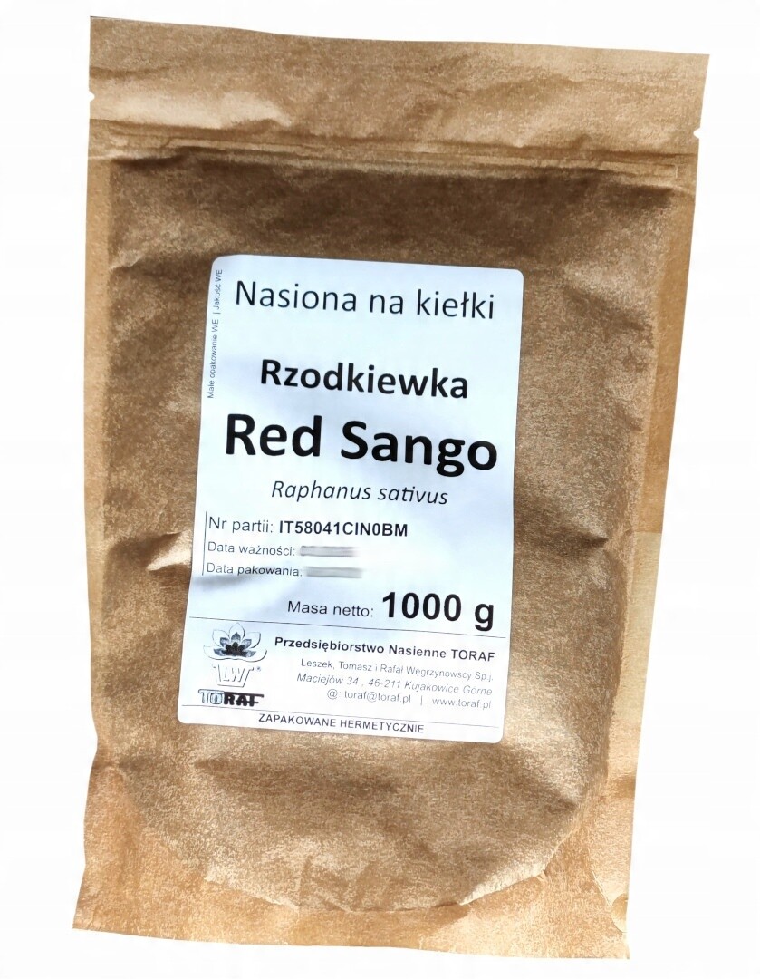 Semena na klíčky ředkvička Red Sango 1 kg 1000 g Toraf