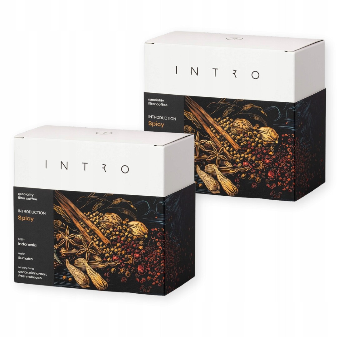 Káva zrnková 4x250 g Spicy Indonésie, káva káva, single Intro