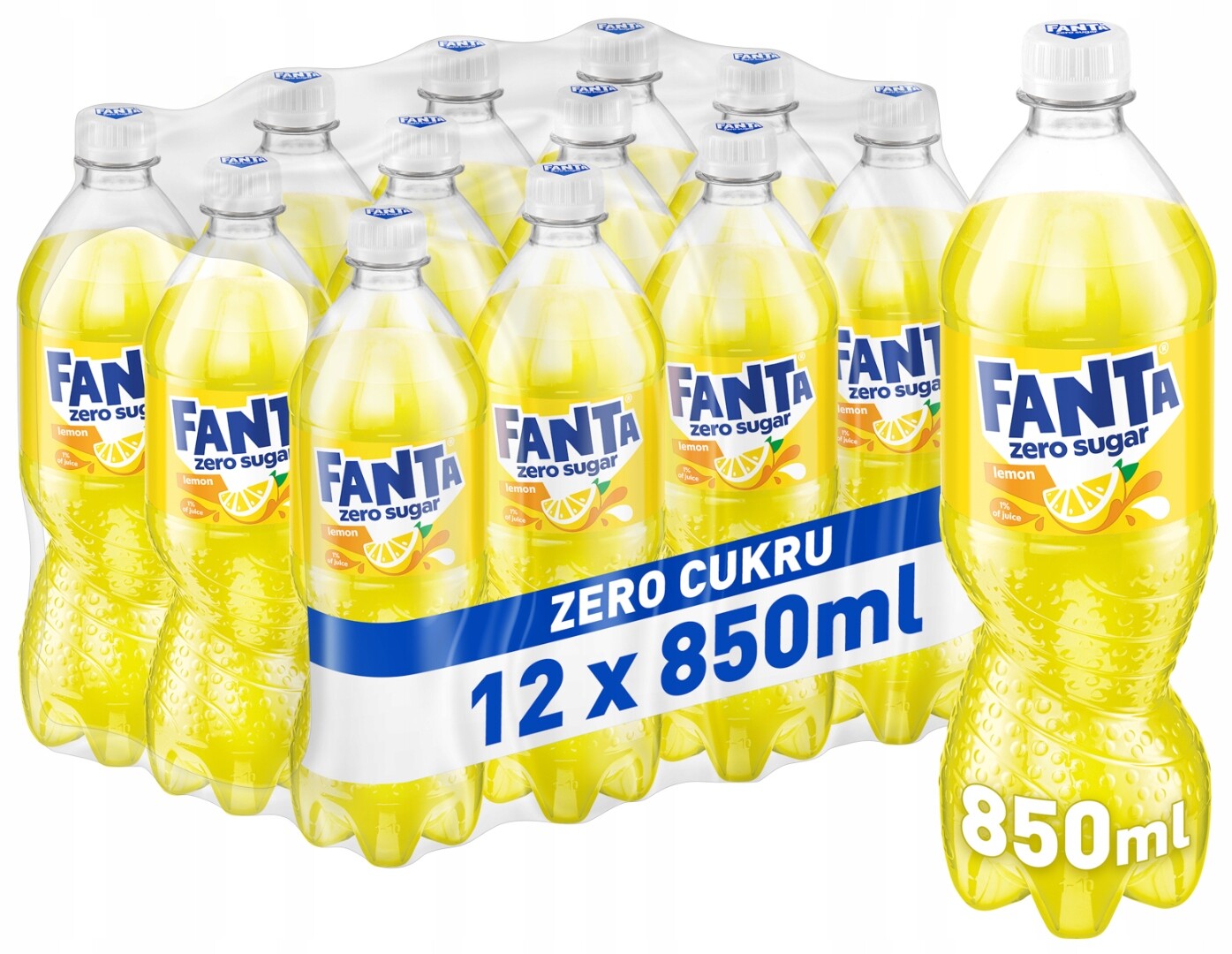 Fanta Lemon Zero Cukr 850 ml 12 Ks