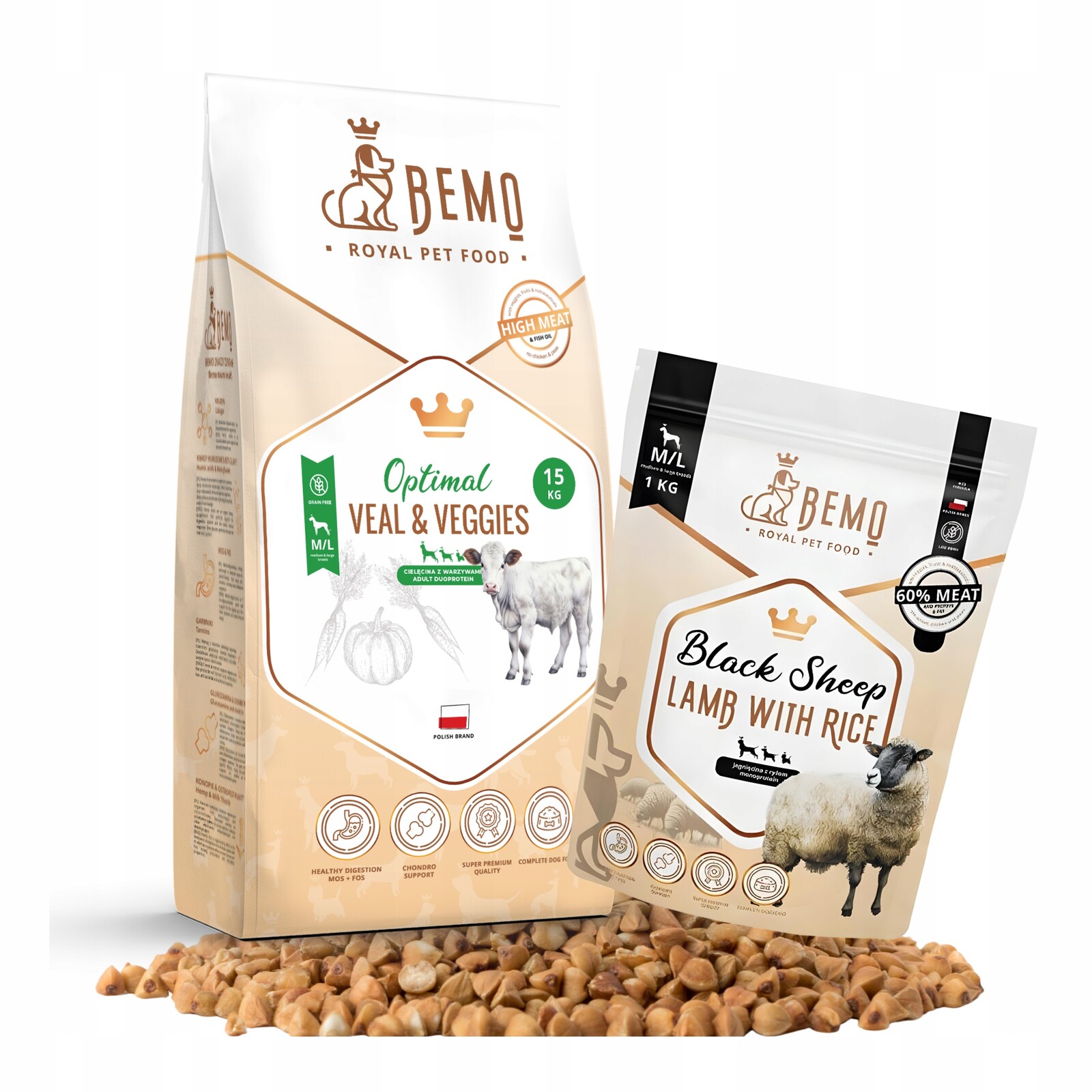 Krmivo pro psy Bemo Optimal Veal S/m 15+1 kg s telecím masem a zeleninou