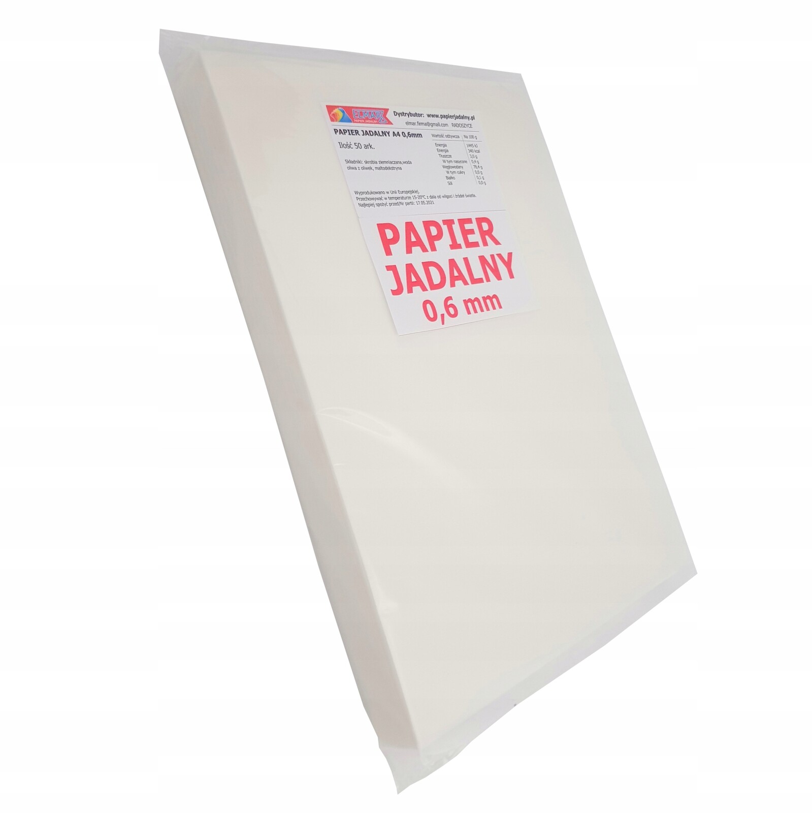 Jedlý Papír Vločkový 0,6 mm A4 50 ks Lesk