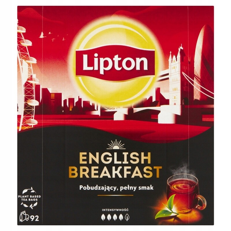 Aromatická Čaj v sáčcích Černá English Breakfast 92 Sáčky Lipton