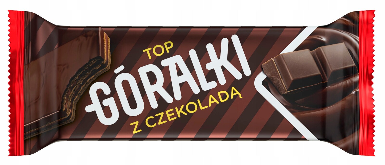 Góralki Top s čokoládou Tmavý Oplatek s náplní v kakaové polevě 40 g