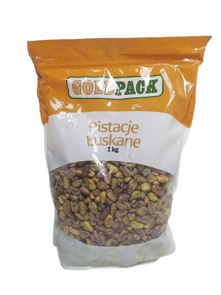 Loupané pistácie raw nesolené celé Goldpack Gold Pack 1 kg 1000 g