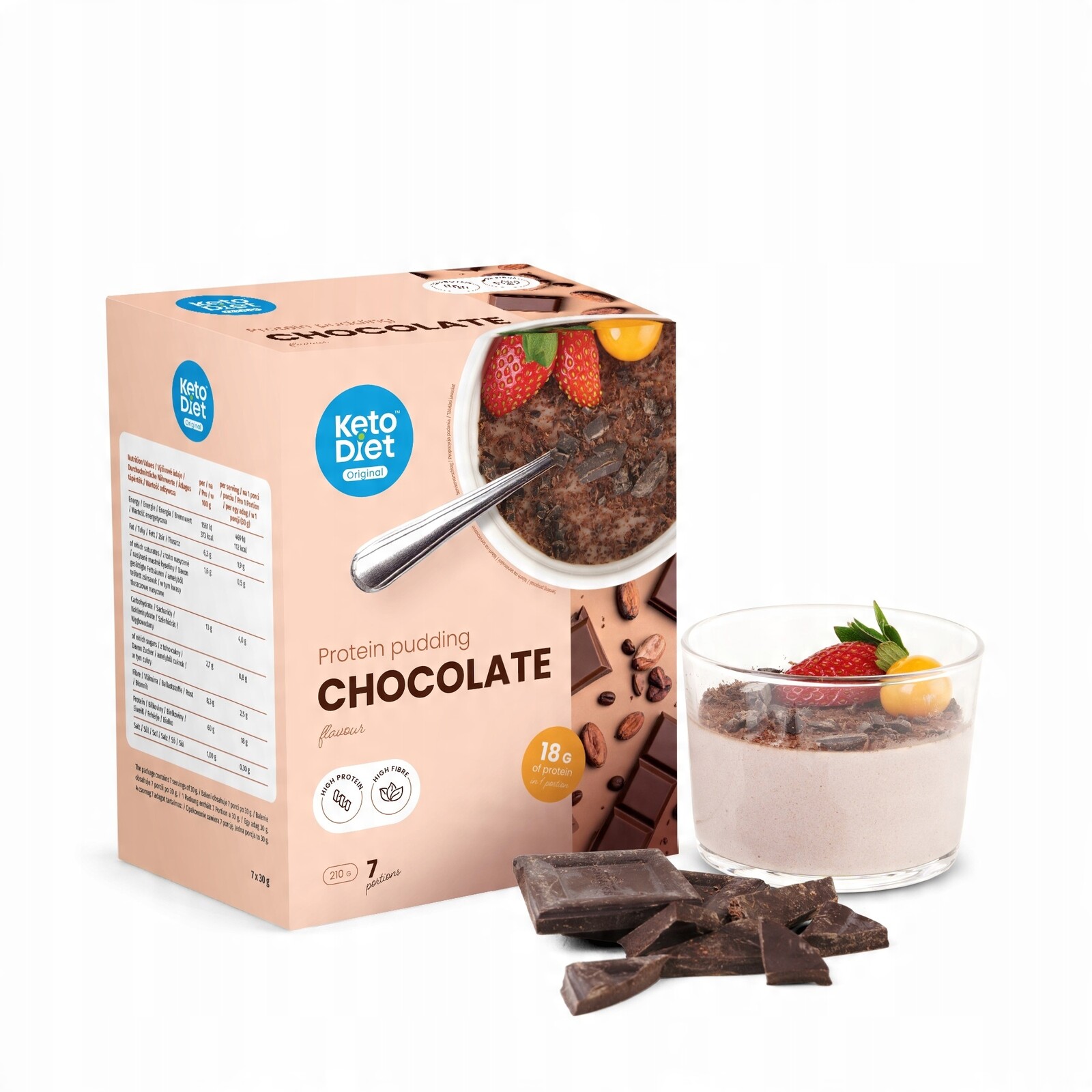 Proteinový pudink příchuť čokoláda (7 porcí)