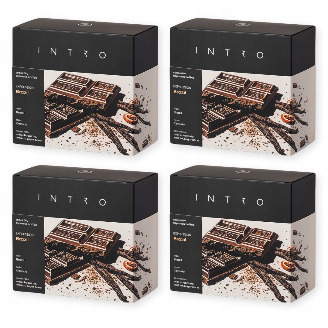 Káva zrnková 4x250 g Brazílie Cerrado čerstvě pražená specialita Intro