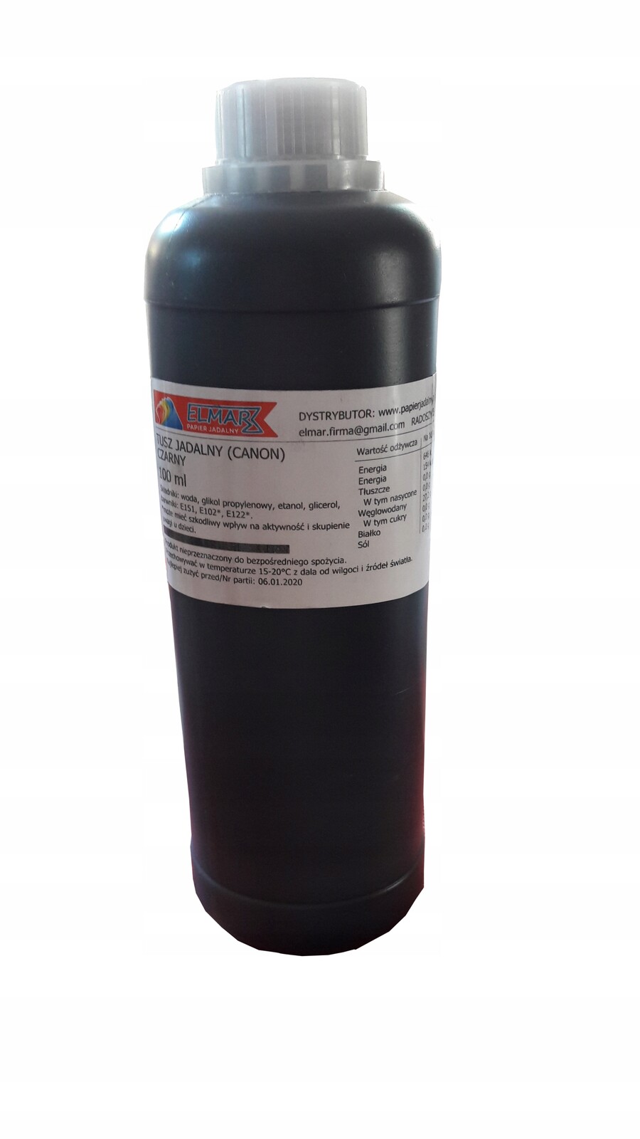 Inkoust Potravinářský Jedlý Potravinářská Tiskárna (canon) 1 L Černá