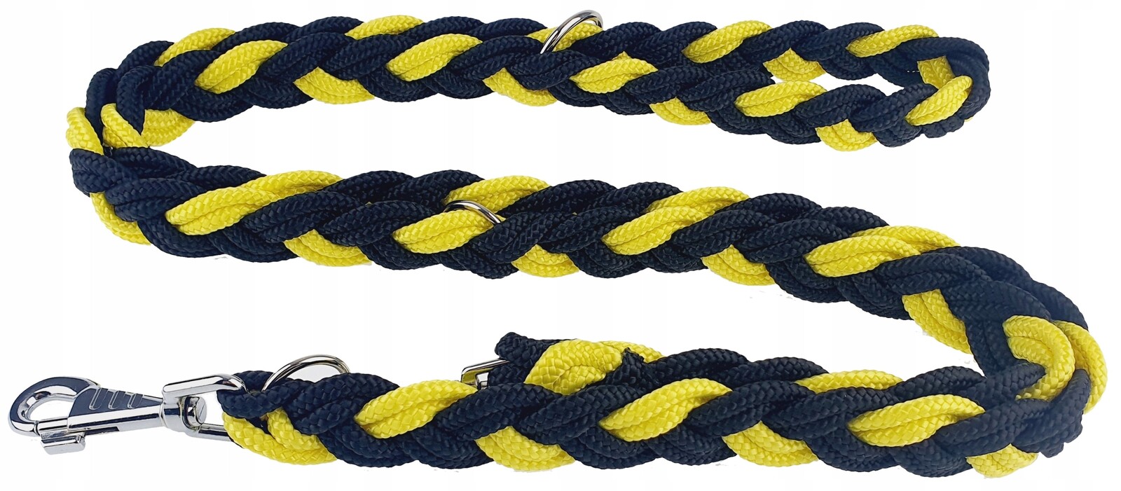 Champion Vodítko pro velkého psa 2.5 m Regulovatelný copánek Černá Žlutá