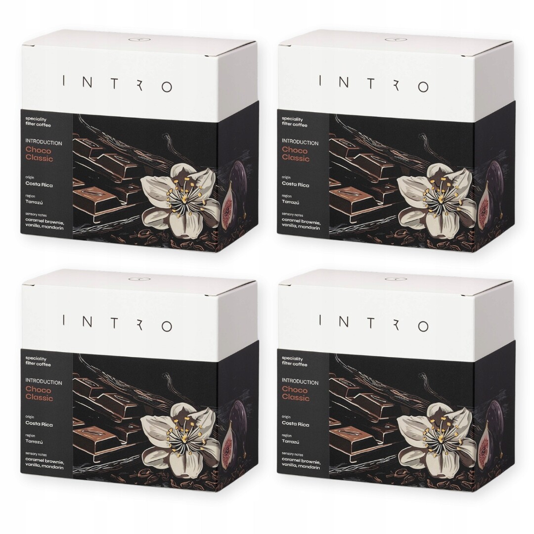 Káva zrnková 2x250 g Choco Classic Kostarika, káva single Intro