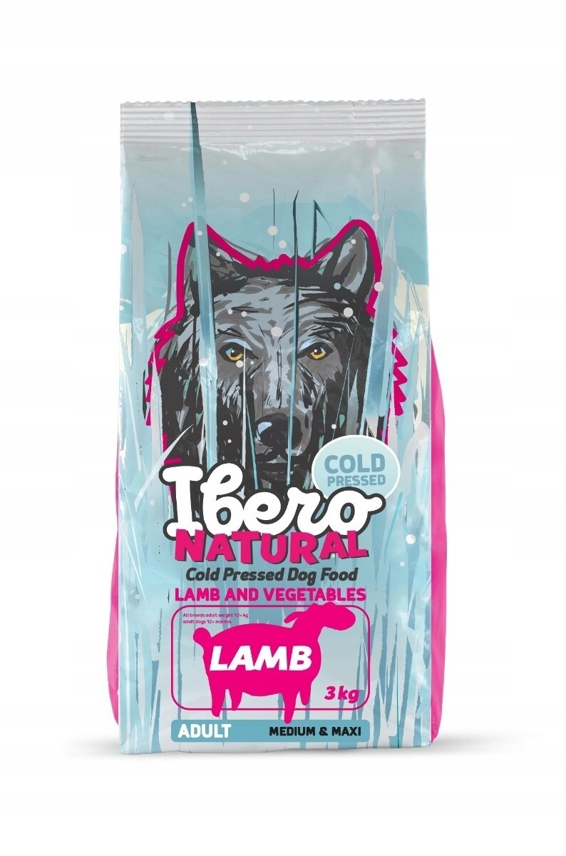 Ibero Cold Pressed dog adult Medium Maxi Lamb 3 kg hypoalergenní krmivo