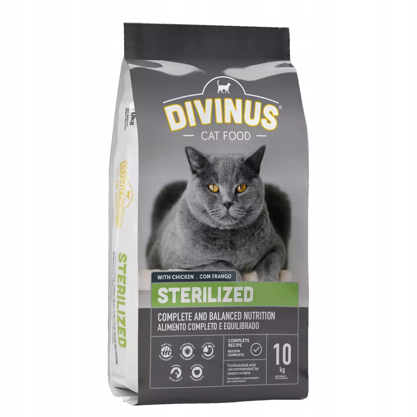 Suché Krmivo pro kočky Divinus Cat Sterilized pro sterilizované kočky 10 kg