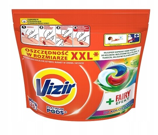 Vizir Fairy Effect Pods Kapsle na praní, 35 praní