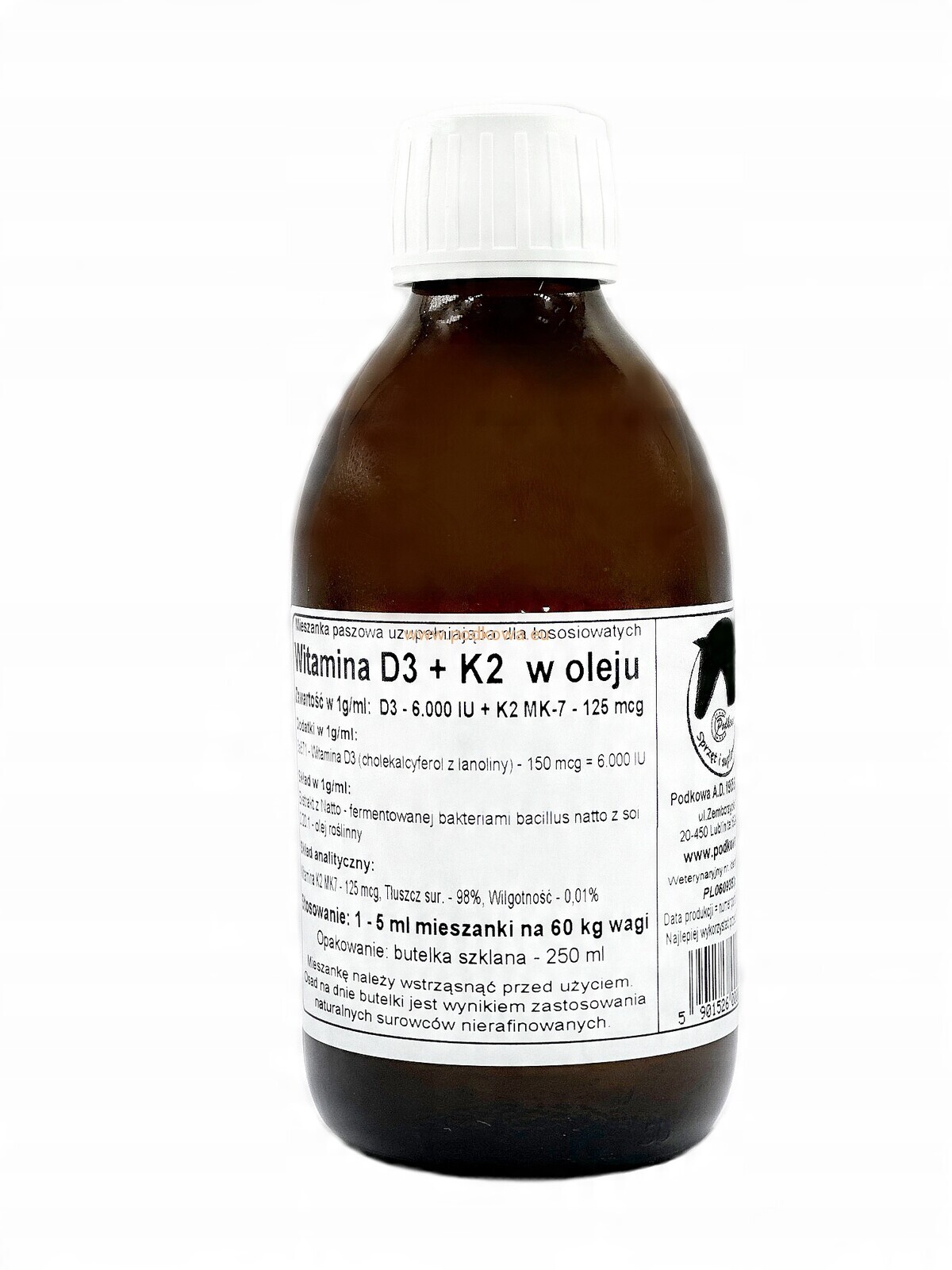 Vitamín D3 K2 v oleji 250 ml Podkova