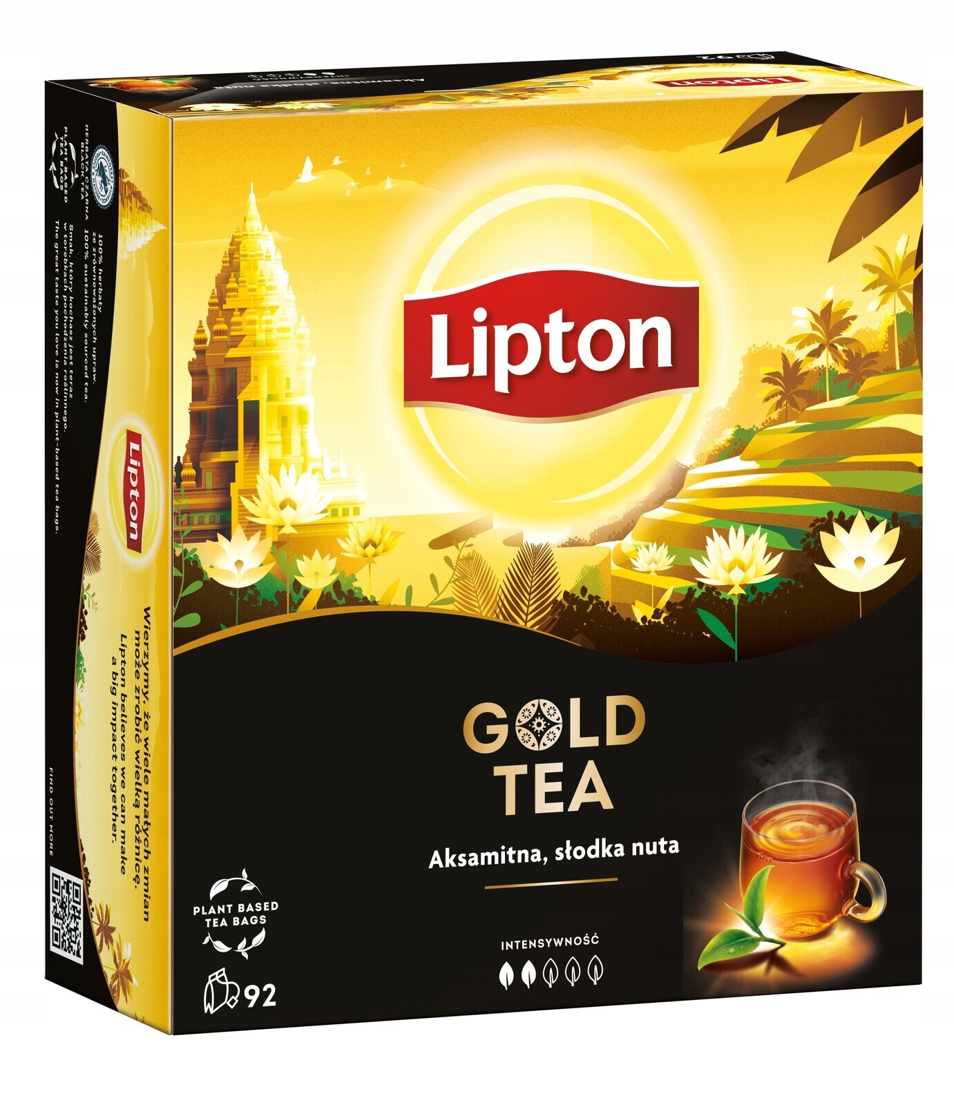 Čaj Na vaření Černý Gold Tea Balení 92 sáčků čaje Lipton