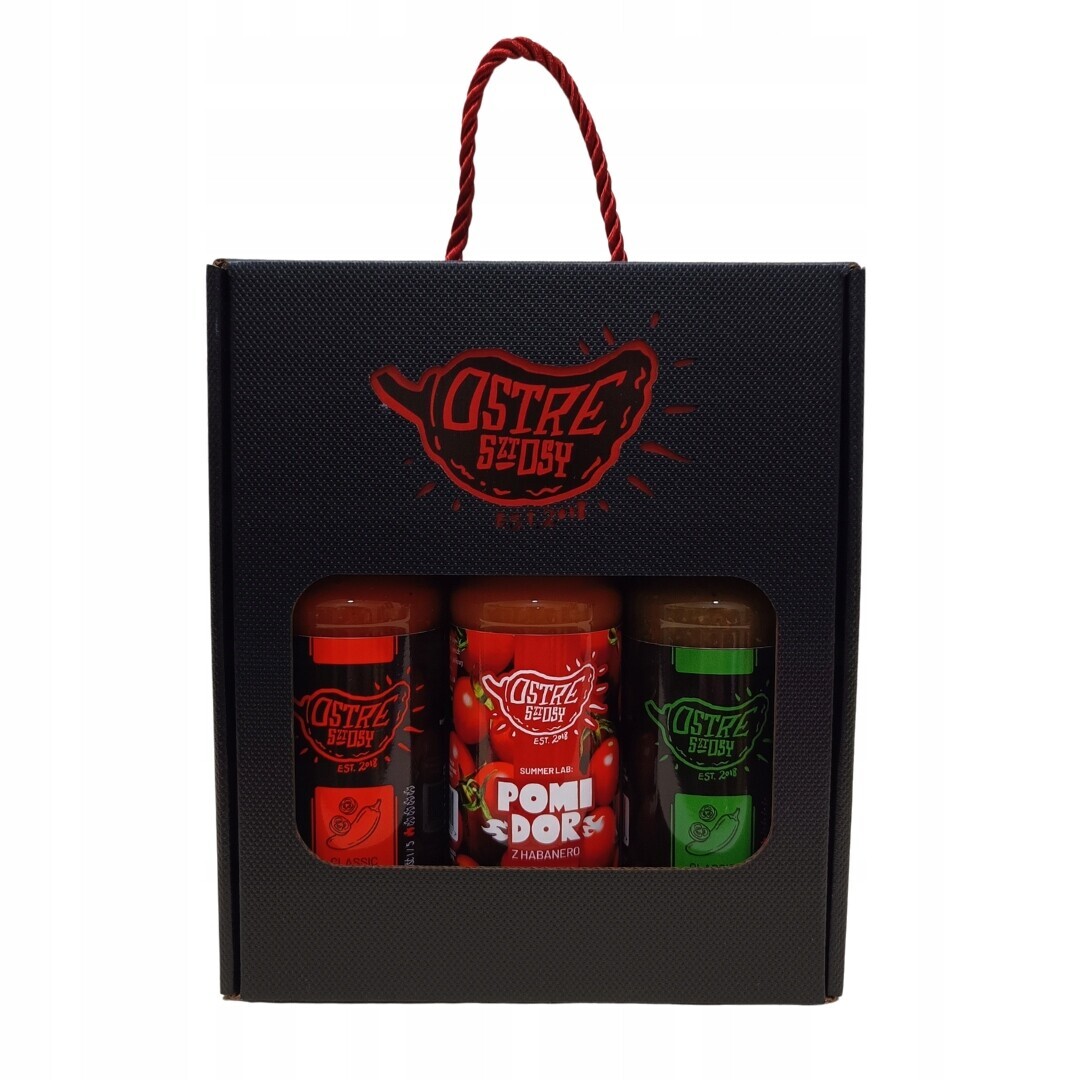 Dárková sada 3 ostrých omáček Ostré Klasiky Ostré Štosy