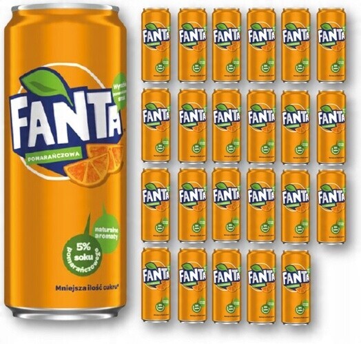 Fanta Orange 330 ml plechovka-perlivý nápoj s pomerančovou příchutí