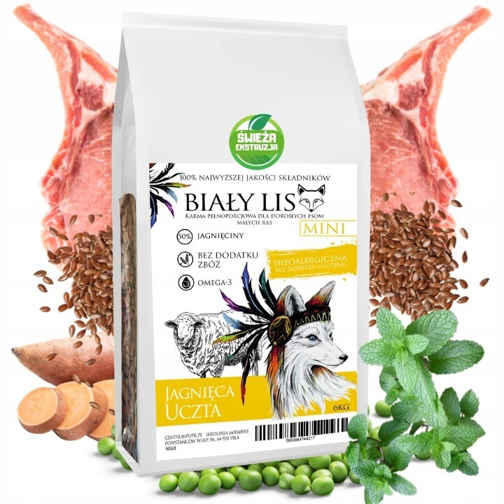 Biały Lis Jehněčí hostina 6kg mini