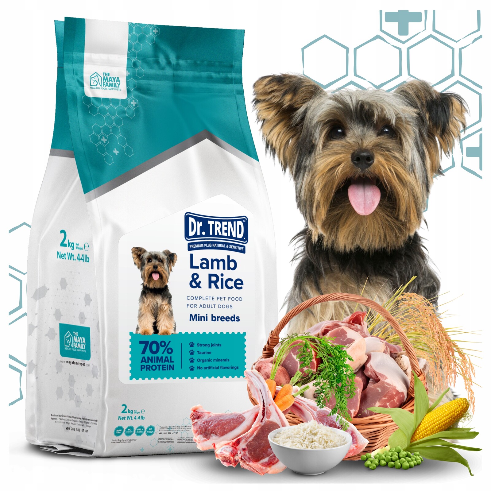 Dr. Trend krmivo pro psy malých plemen Jehněčí Maso A Rýže 2 kg Ubrousky