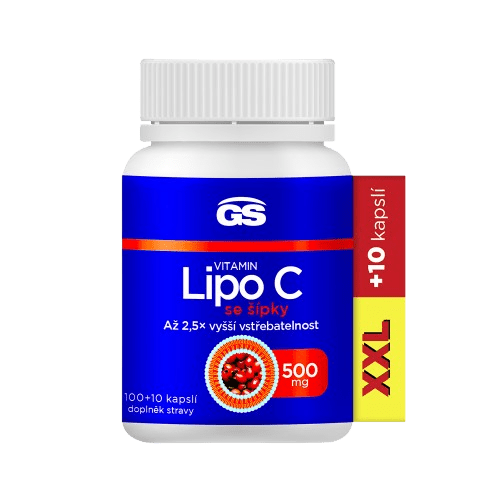 GS Vitamin Lipo C 500 mg se šípky, XXL 110 kapslí