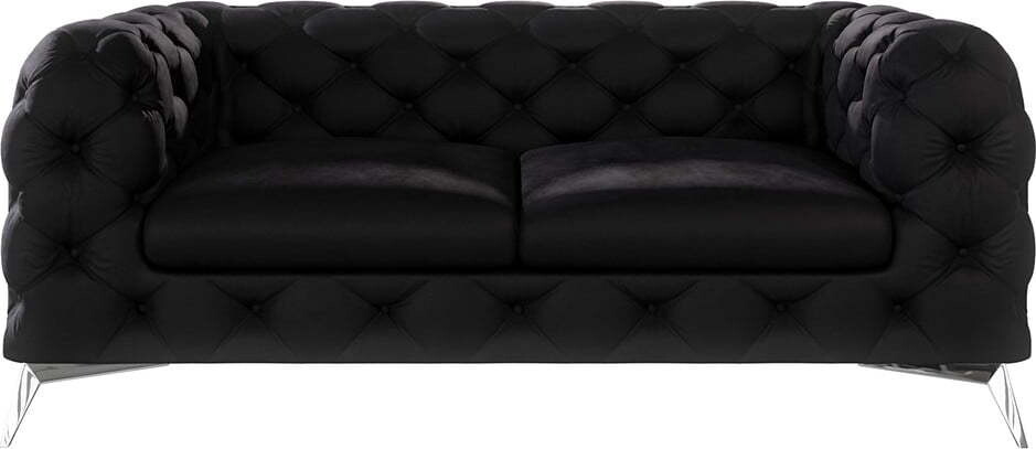 Černá sametová pohovka 185 cm Chelsea – Ropez