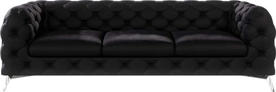 Černá sametová pohovka 243 cm Chelsea – Ropez
