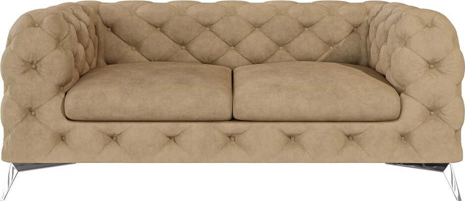 Světle hnědá sametová pohovka 185 cm Chelsea – Ropez