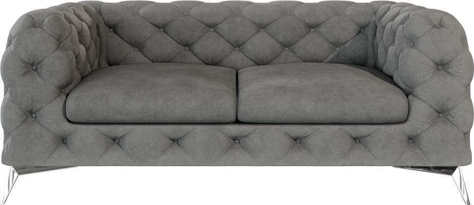 Šedá sametová pohovka 185 cm Chelsea – Ropez