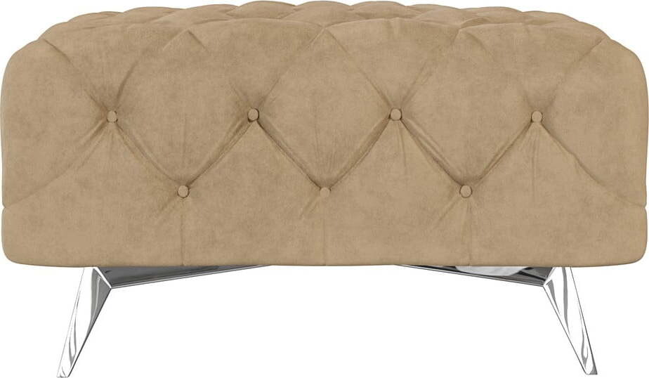 Světle hnědá sametová podnožka Chelsea – Ropez