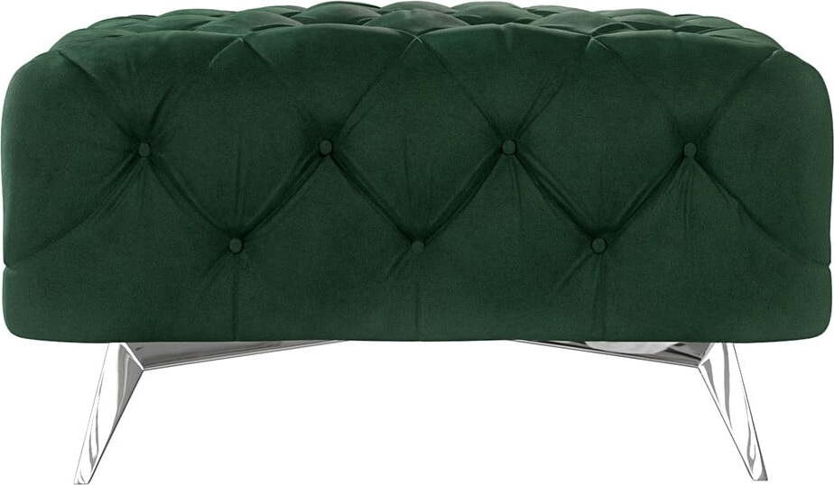 Tmavě zelená sametová podnožka Chelsea – Ropez