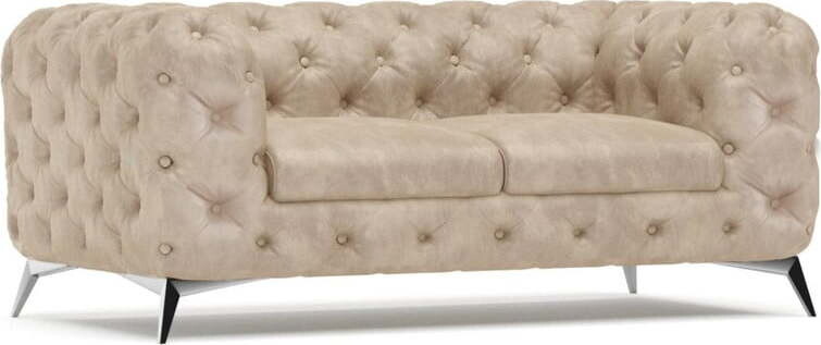 Béžová sametová pohovka 185 cm Chelsea – Ropez