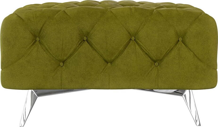 Zelená sametová podnožka Chelsea – Ropez