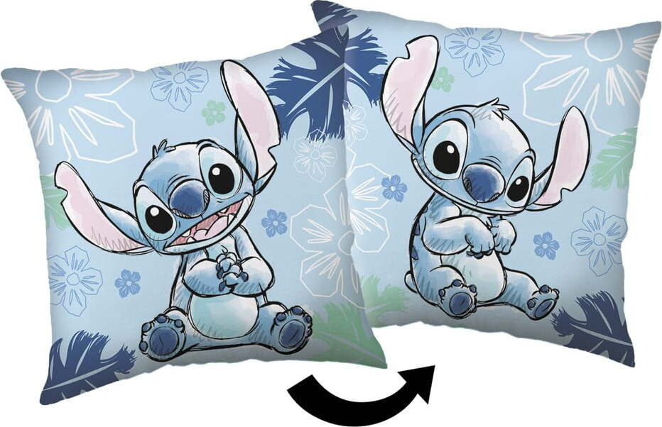 Fleecový dětský polštářek 40x40 cm Lilo and Stitch 