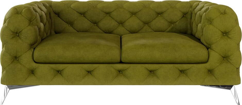 Zelená sametová pohovka 185 cm Chelsea – Ropez