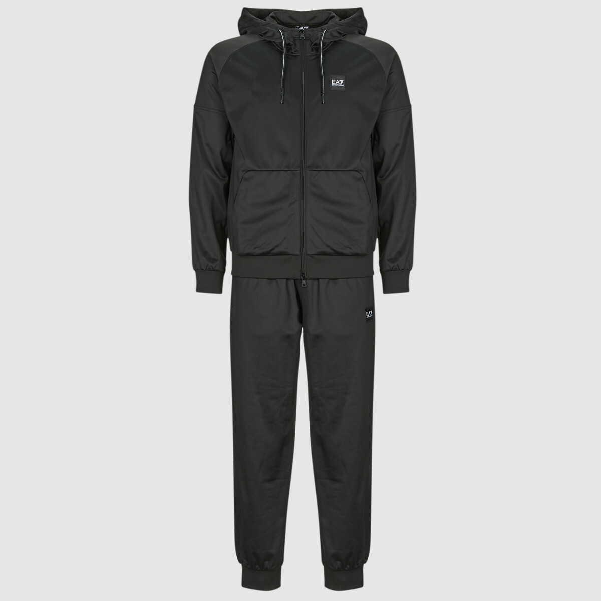 Emporio Armani EA7  TRAIN VISIBILITY M T-SUIT HOODIE FZ CH PL - TRAIN VISIBILITY M T  Černá