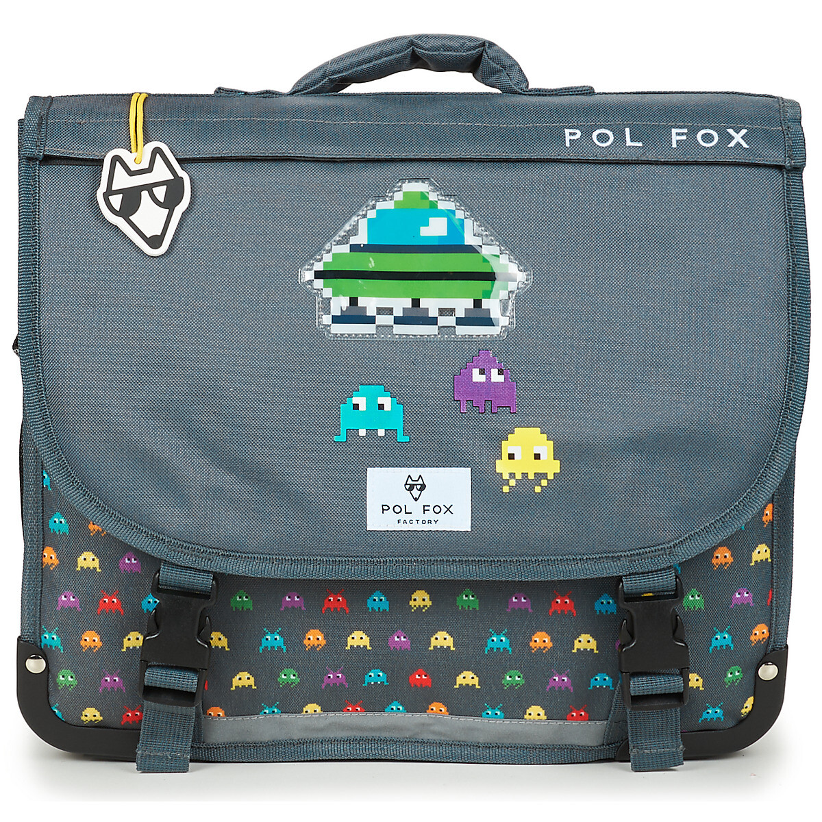 Pol Fox  CARTABLE SPACE INVADER 38 CM  Šedá
